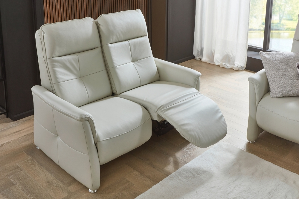 Canape cuir blanc CL24119 Ameublier