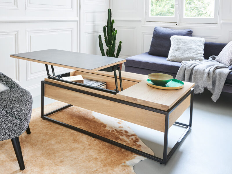 Table basse relevable : les avantages de ce meuble modulable - Blog de L'Ameublier