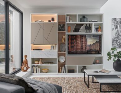 Meuble TV bibliothèque : personnalisez votre salon avec un meuble combiné