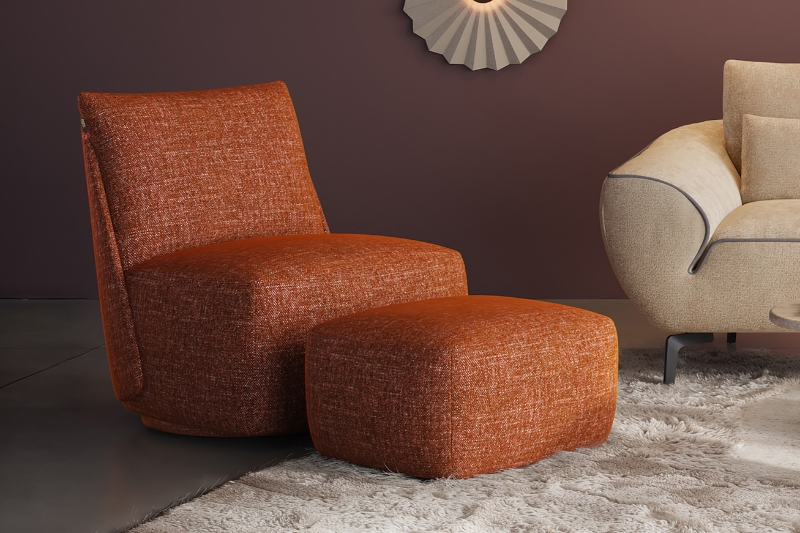 Fauteuil terracotta HUGO