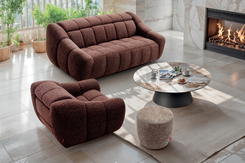 Canapé marron chocolat GRAPE Ameublier