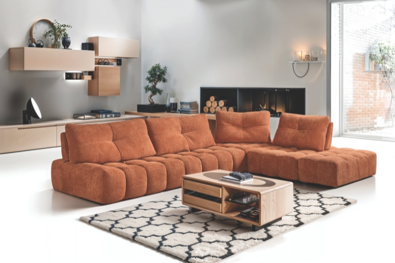 Canapé terracotta CASSIA Ameublier